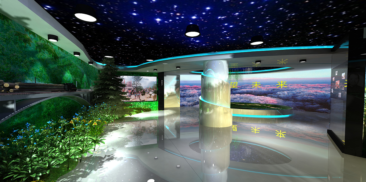 展馆设计华丽风格色彩调性