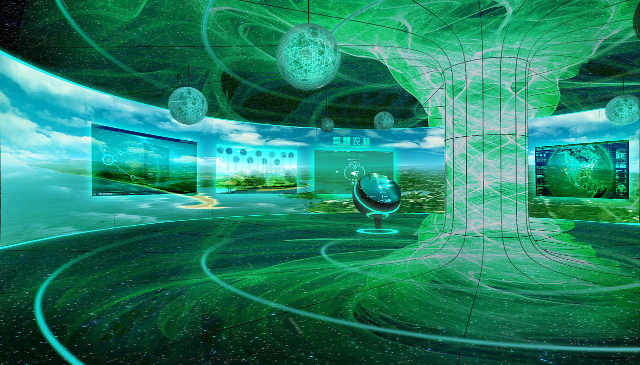 连通性和渗透，展馆展示设计丰富空间组合的层次性变化