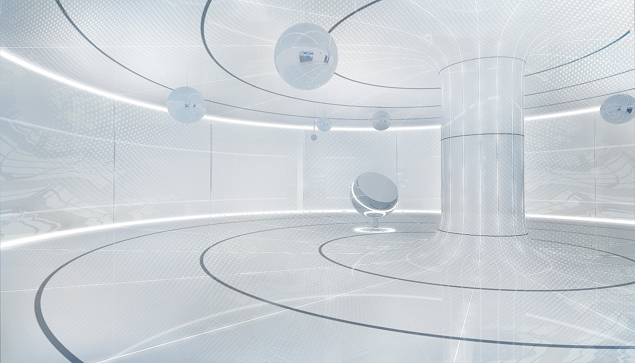 连通性和渗透，展馆展示设计丰富空间组合的层次性变化